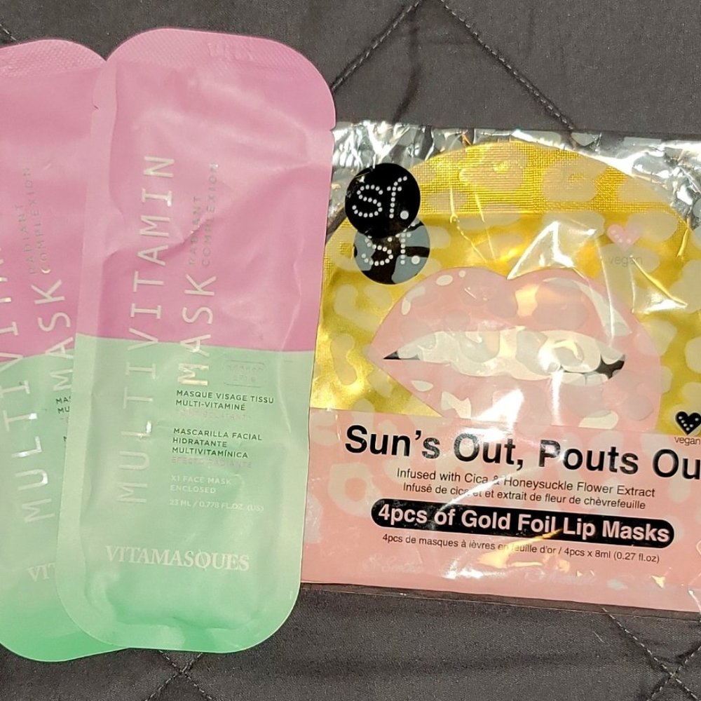 Vitamasques multi-vitamin facemask and  SFGlow Lip Masks BUNDLE!